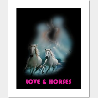 Love & Horses design Posters and Art